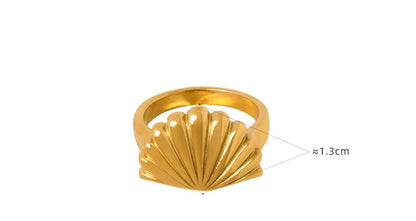 Ocean Style Personalized Scallop Ring Niche Creative