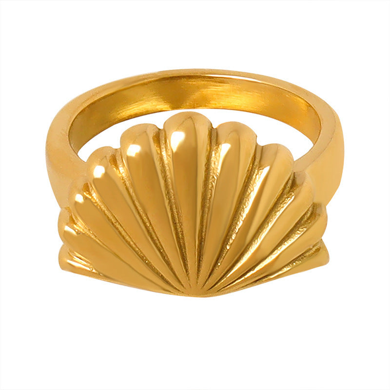 Ocean Style Personalized Scallop Ring Niche Creative