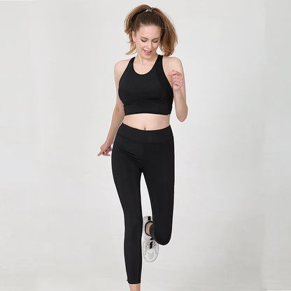 New Spring Yoga Pants Women&#039;s Hip-lifting Sports Fitness Wear Slimming Tight High Waist Foot Cropped Pants