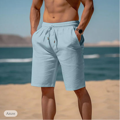 Drawstring Elastic Waist Straight Breathable Shorts